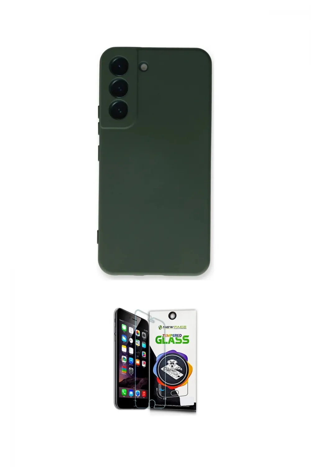 ieg™ Galaxy S22 Plus Kılıf Ahenk Serisi - Şeffaf Temperli Cam Ekran Koruyucu