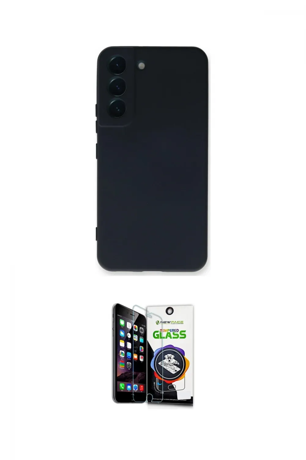 ieg™ Galaxy S22 Plus Kılıf Ahenk Serisi - Şeffaf Temperli Cam Ekran Koruyucu