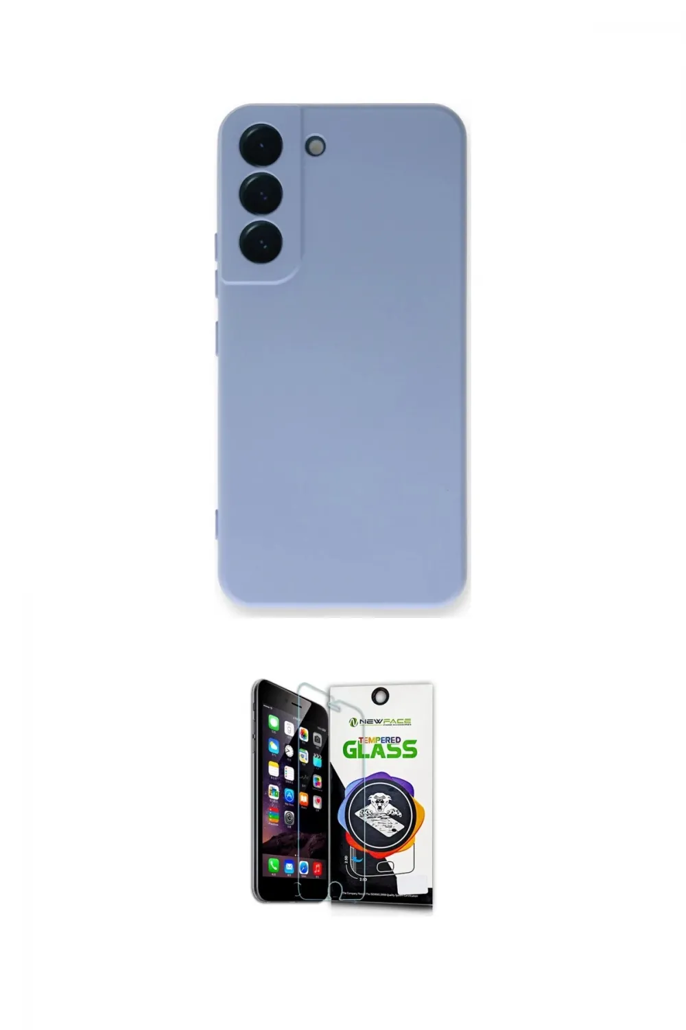ieg™ Galaxy S22 Plus Kılıf Ahenk Serisi - Şeffaf Temperli Cam Ekran Koruyucu