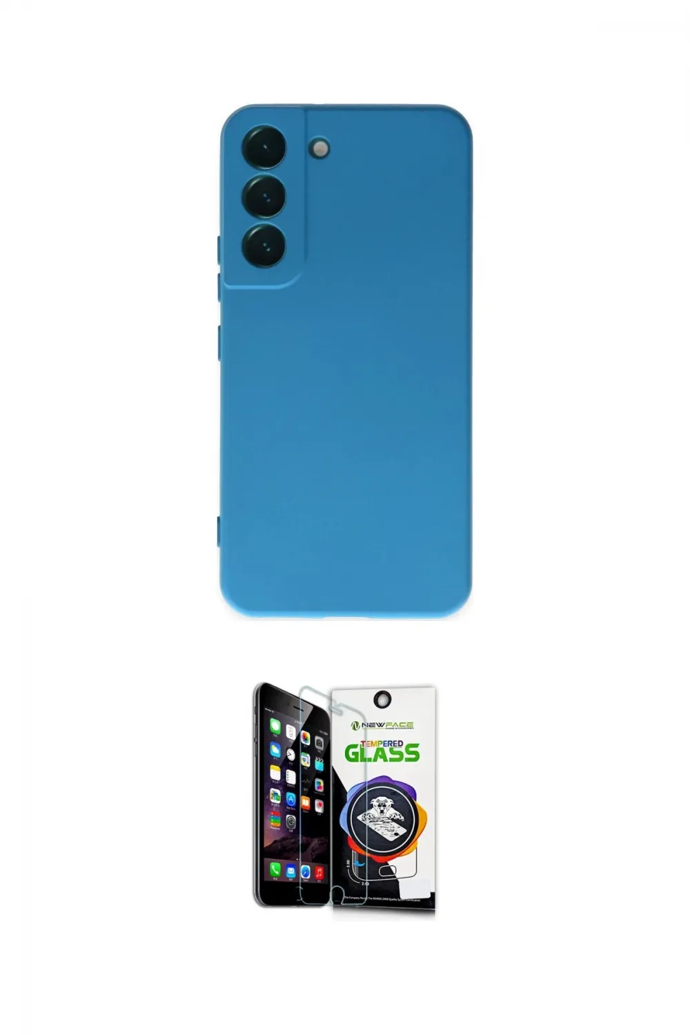 ieg™ Galaxy S22 Plus Kılıf Ahenk Serisi - Şeffaf Temperli Cam Ekran Koruyucu