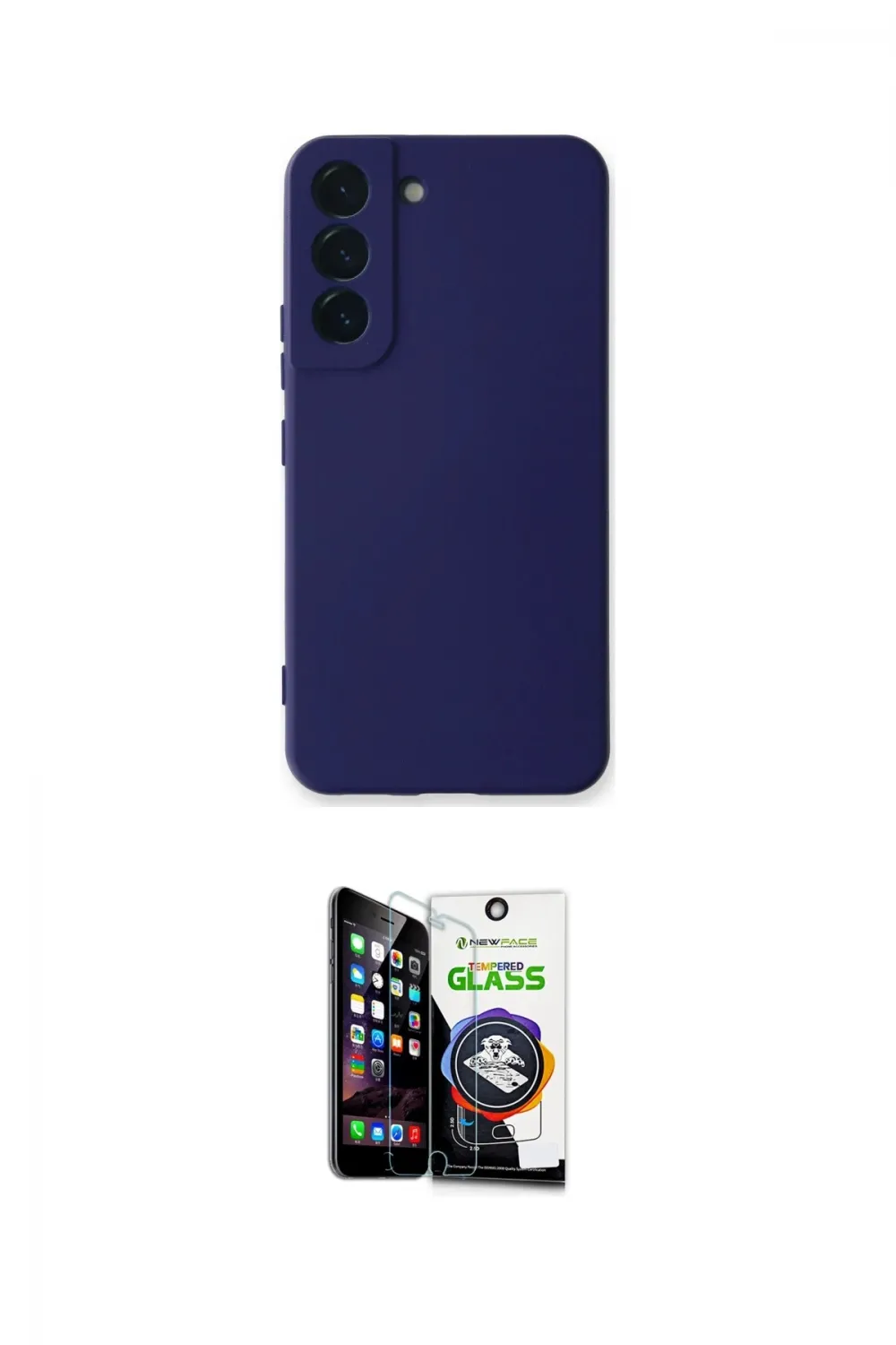 ieg™ Galaxy S22 Plus Kılıf Ahenk Serisi - Şeffaf Temperli Cam Ekran Koruyucu