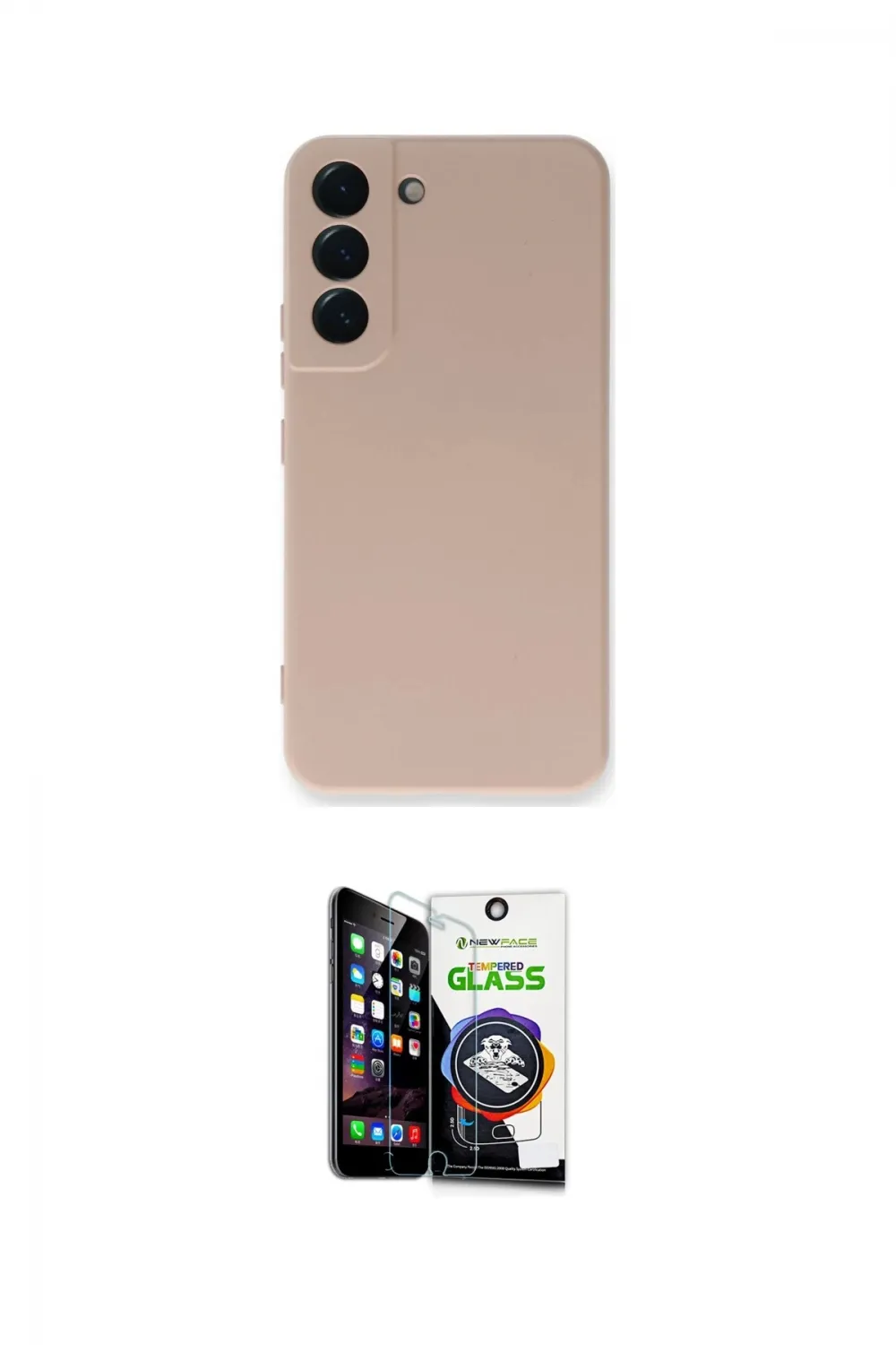ieg™ Galaxy S22 Plus Kılıf Ahenk Serisi - Şeffaf Temperli Cam Ekran Koruyucu