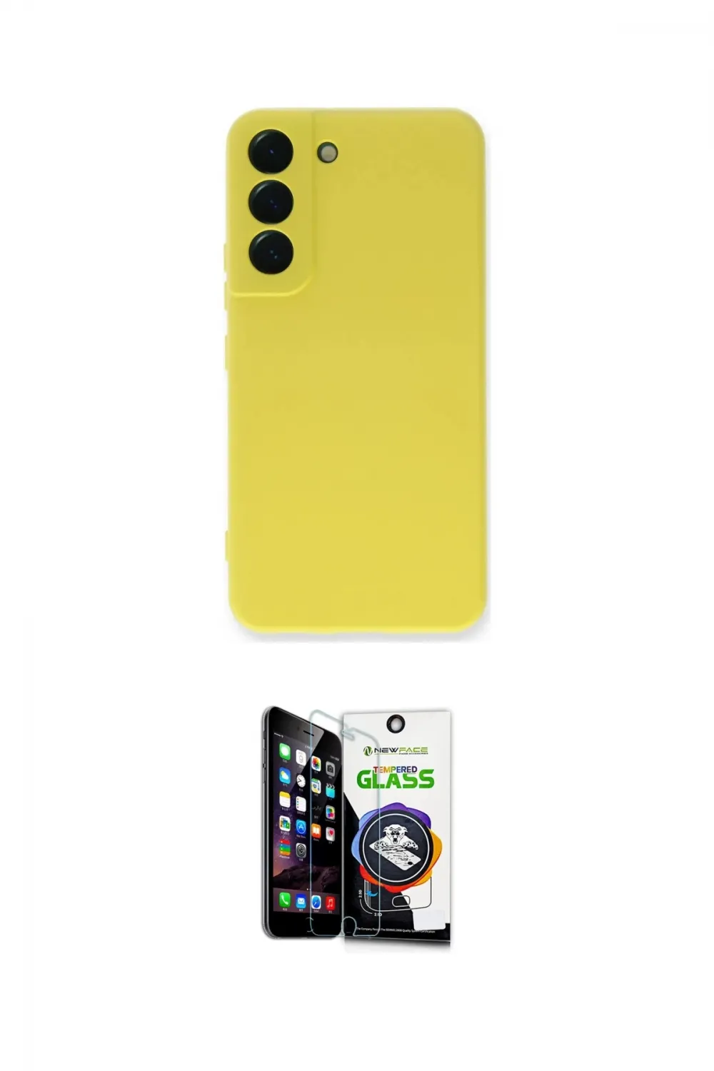 ieg™ Galaxy S22 Plus Kılıf Ahenk Serisi - Şeffaf Temperli Cam Ekran Koruyucu