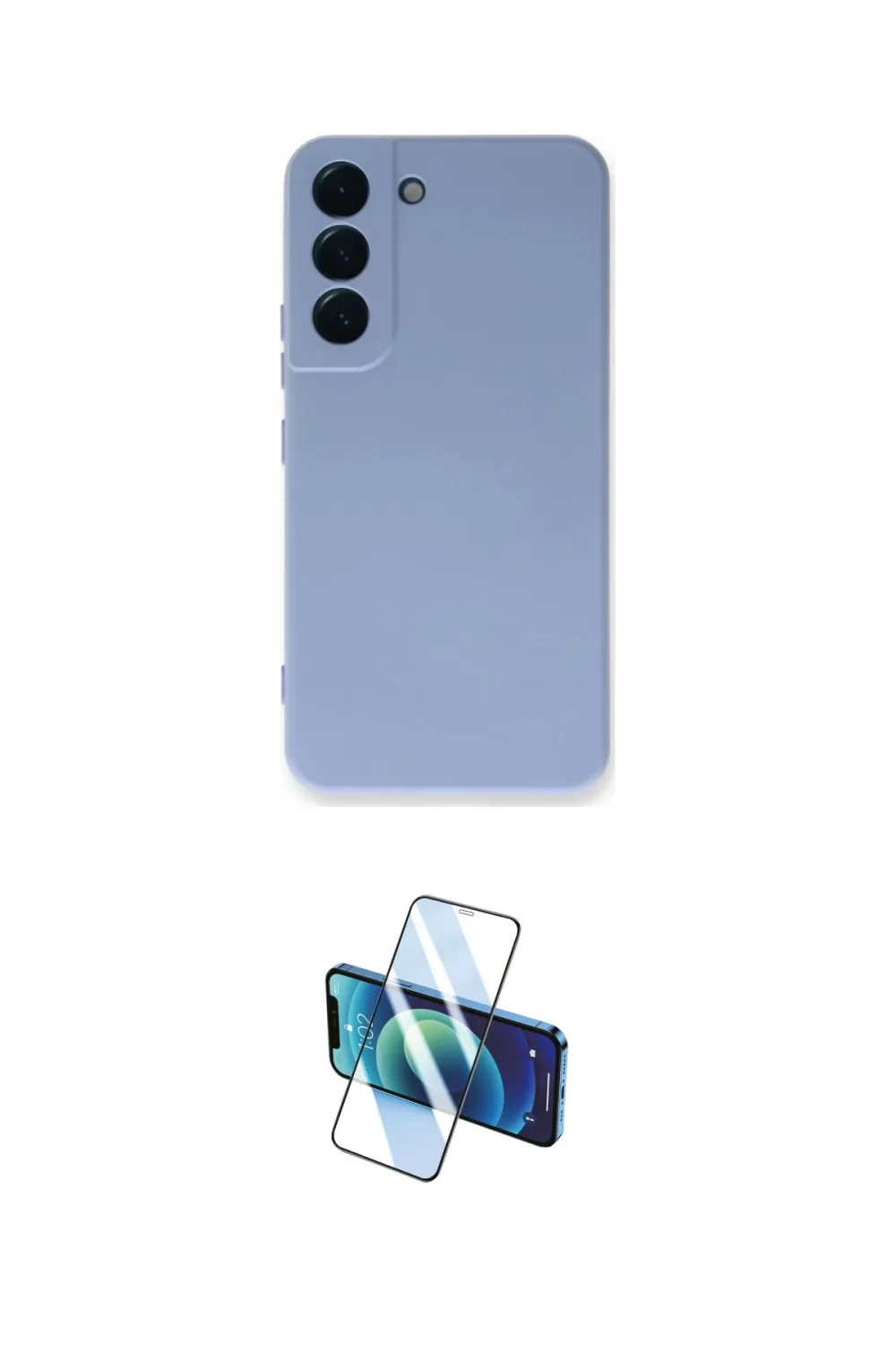 ieg™ Galaxy S22 Plus Kılıf Ahenk Serisi - Siyah 3D Antistatik Cam Ekran Koruyucu
