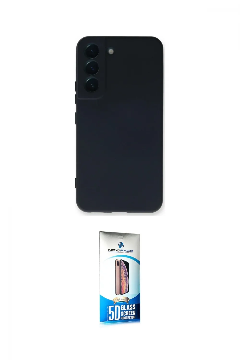 ieg™ Galaxy S22 Plus Kılıf Ahenk Serisi - Siyah 5D Eko Cam Ekran Koruyucu