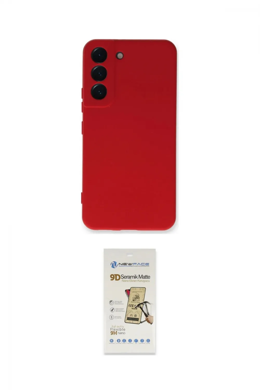 ieg™ Galaxy S22 Plus Kılıf Ahenk Serisi - Siyah Mat Seramik Nano Ekran Koruyucu
