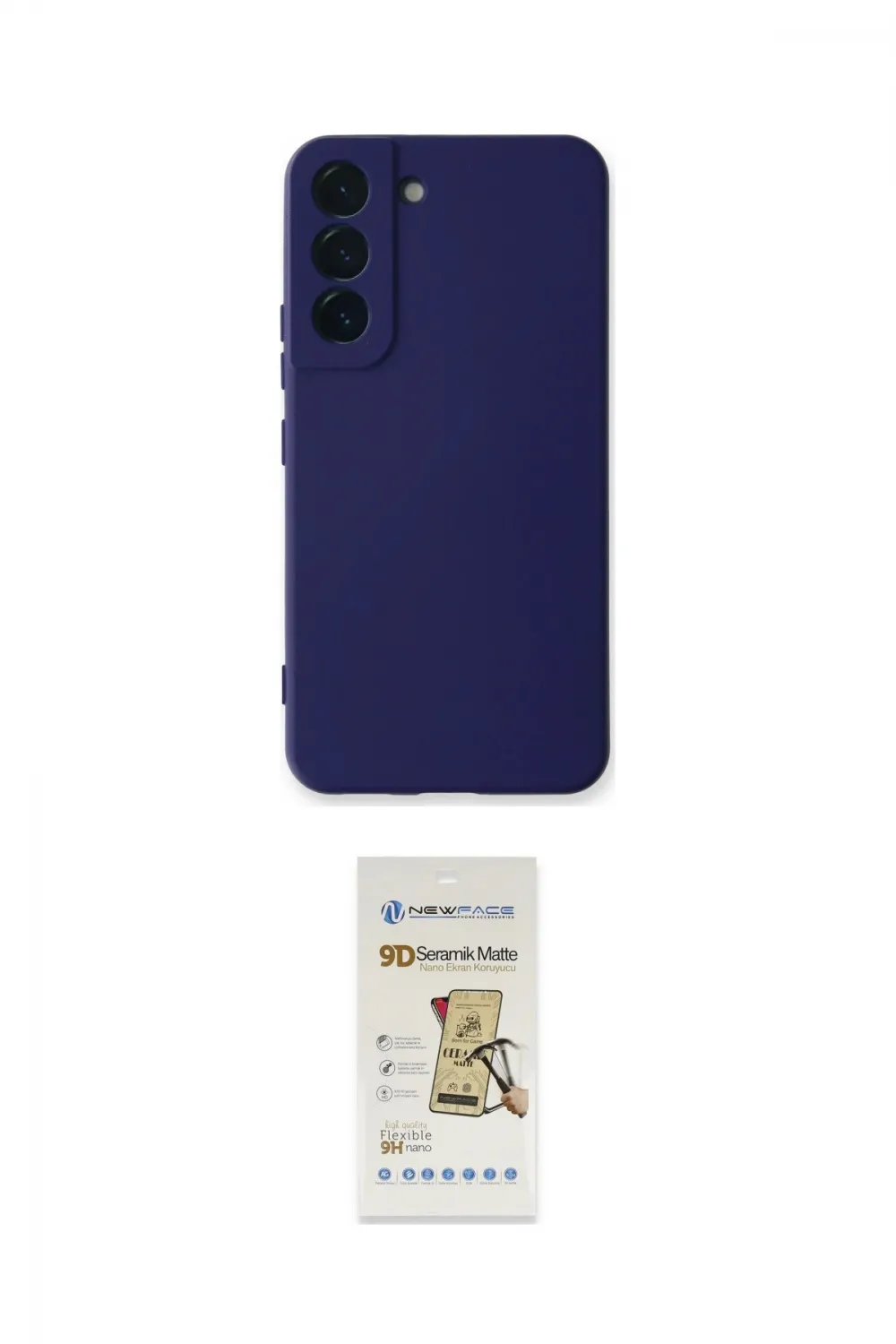 ieg™ Galaxy S22 Plus Kılıf Ahenk Serisi - Siyah Mat Seramik Nano Ekran Koruyucu