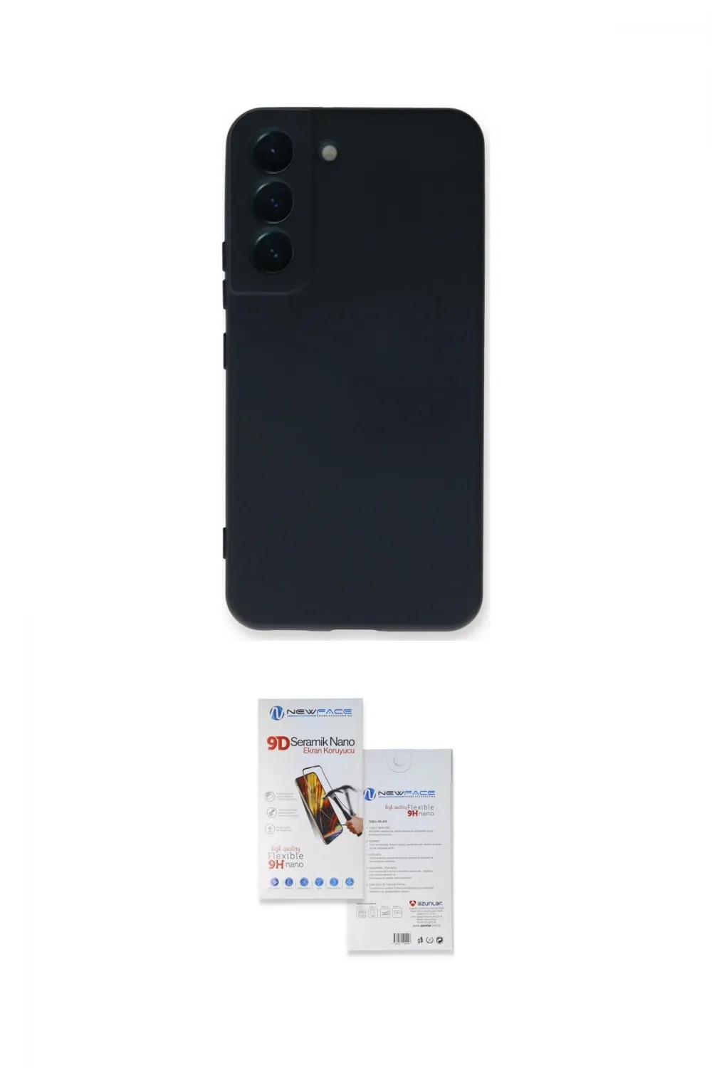 ieg™ Galaxy S22 Plus Kılıf Ahenk Serisi - Siyah Seramik Nano Ekran Koruyucu