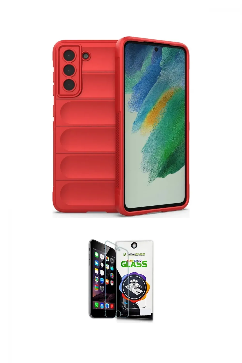 ieg™ Galaxy S22 Plus Kılıf Atlas Koleksiyonu - Şeffaf Temperli Cam Ekran Koruyucu