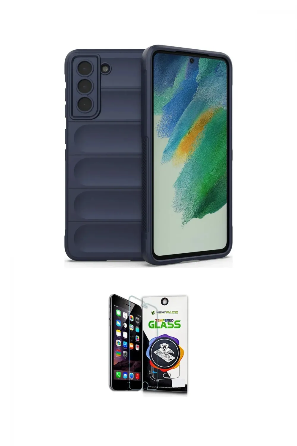 ieg™ Galaxy S22 Plus Kılıf Atlas Koleksiyonu - Şeffaf Temperli Cam Ekran Koruyucu