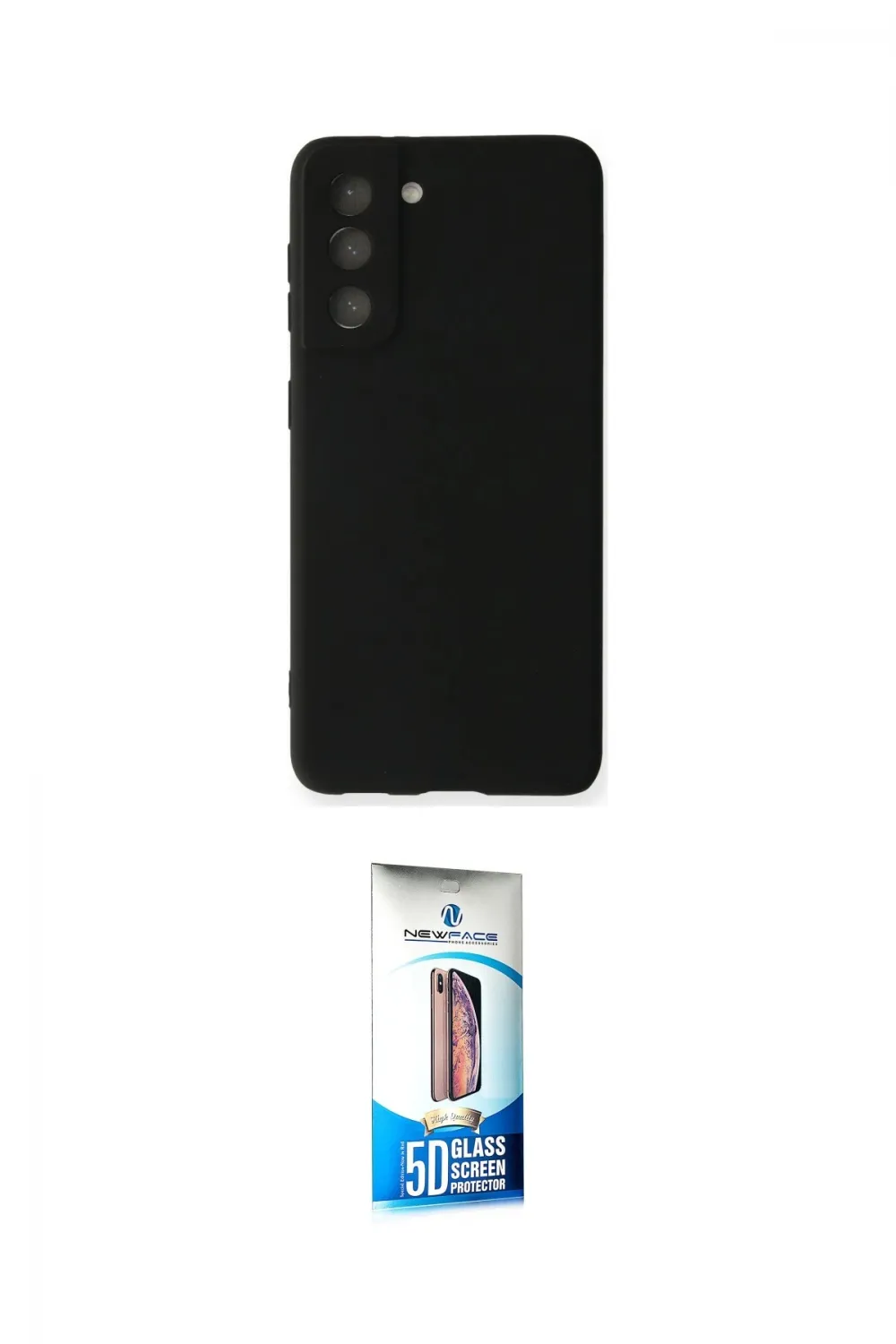 ieg™ Galaxy S22 Plus Kılıf Kozmos Yansıma Özel Seri - Siyah 5D Eko Cam Ekran Koruyucu