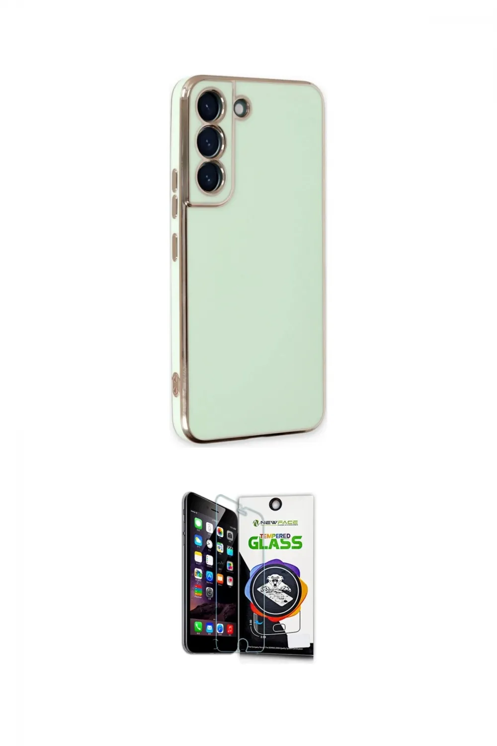 ieg™ Galaxy S22 Plus Kılıf Yankı Serisi - Şeffaf Temperli Cam Ekran Koruyucu