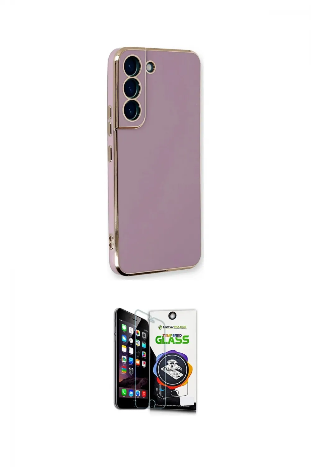 ieg™ Galaxy S22 Plus Kılıf Yankı Serisi - Şeffaf Temperli Cam Ekran Koruyucu