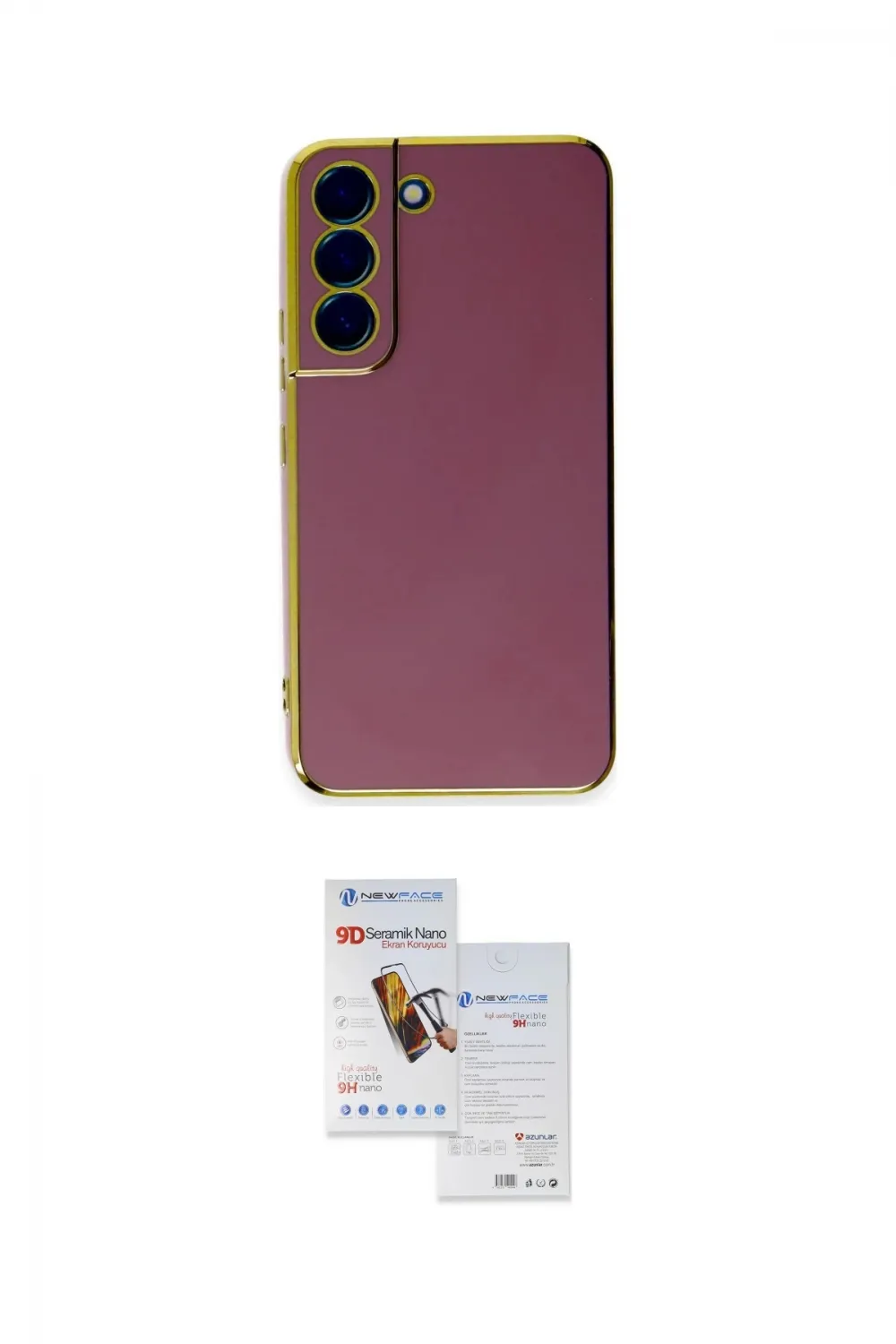 ieg™ Galaxy S22 Plus Kılıf Yankı Serisi - Siyah Seramik Nano Ekran Koruyucu
