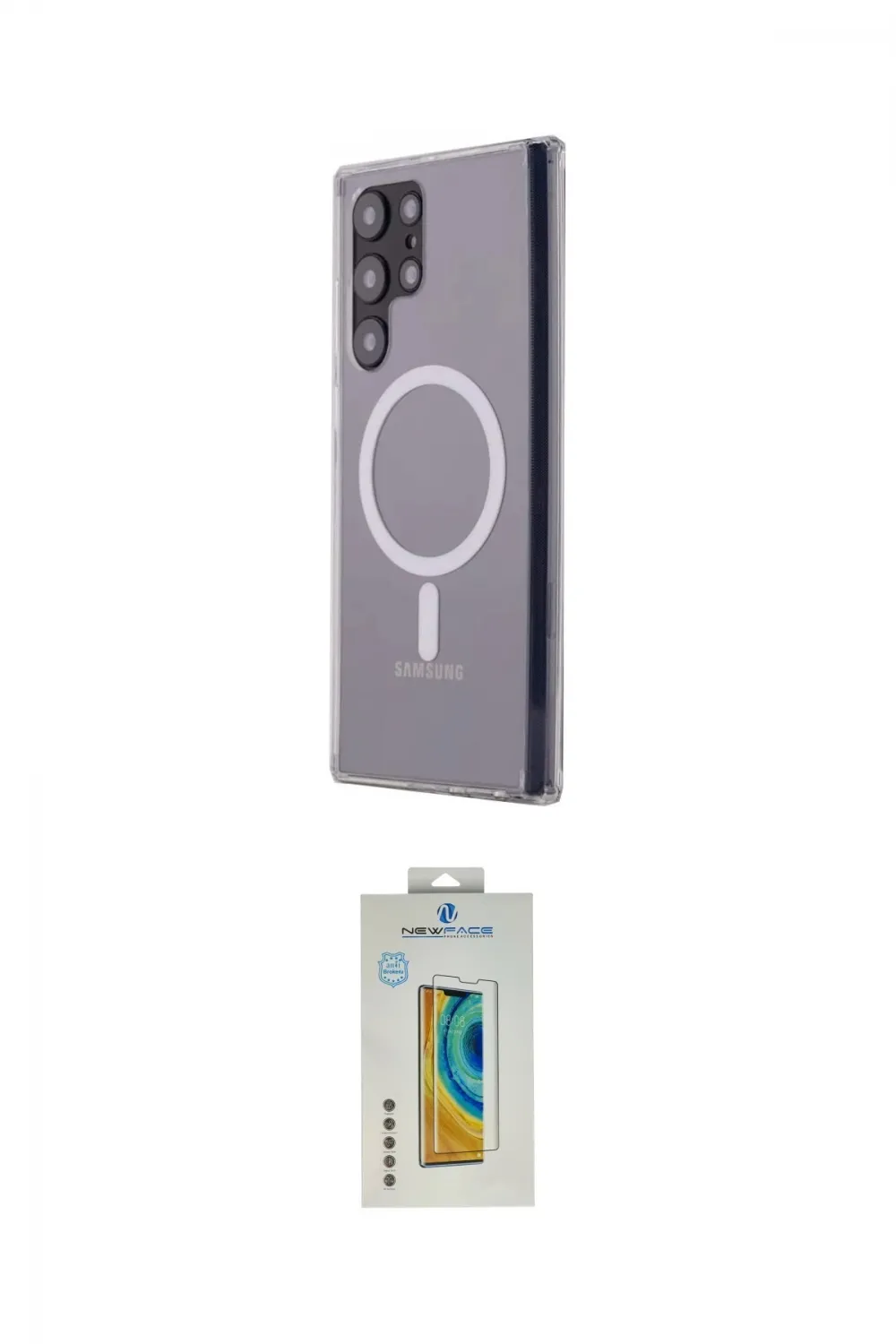 ieg™ Galaxy S22 Ultra Kılıf Ahenk Yansıma Prime - Şeffaf Polymer Nano Ekran Koruyucu