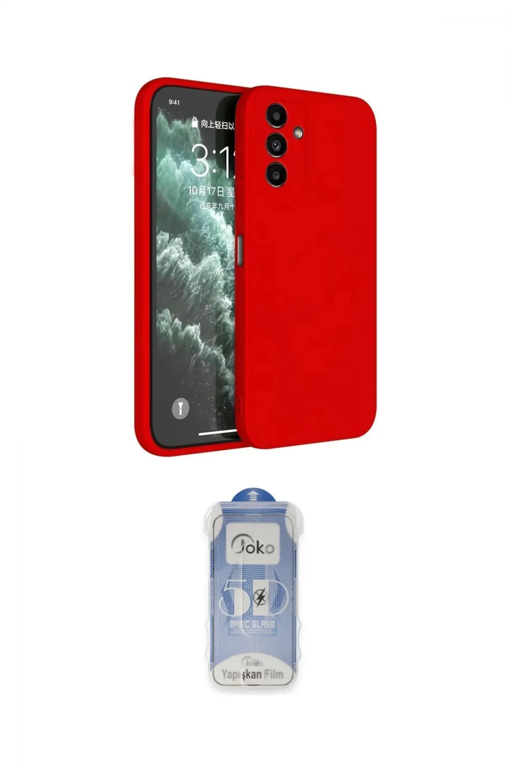 ieg™ Galaxy S23 FE Kılıf Kozmos Yansıma Özel Seri - Siyah Joko Magic 5D Cam