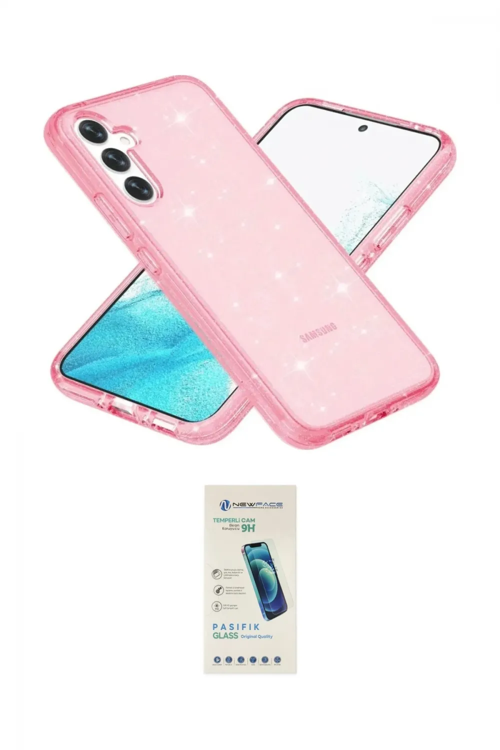 ieg™ Galaxy S23 FE Kılıf Nova Asil Prime - Şeffaf Pasifik Cam Ekran Koruyucu