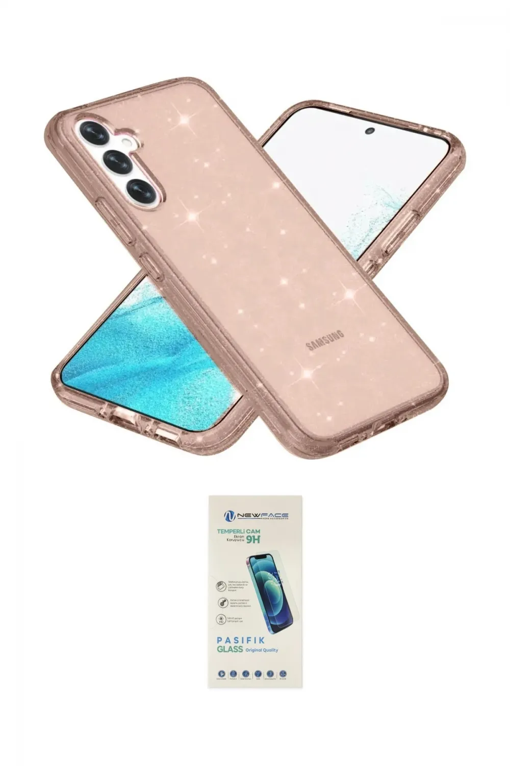 ieg™ Galaxy S23 FE Kılıf Nova Asil Prime - Şeffaf Pasifik Cam Ekran Koruyucu
