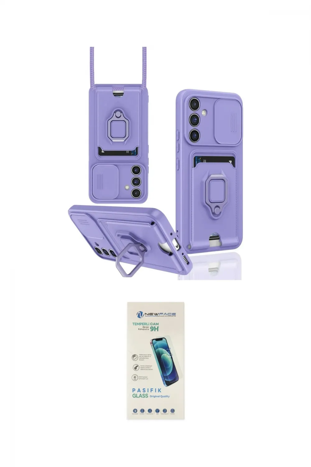 ieg™ Galaxy S23 FE Kılıf Vadi Form Prime - Şeffaf Pasifik Cam Ekran Koruyucu