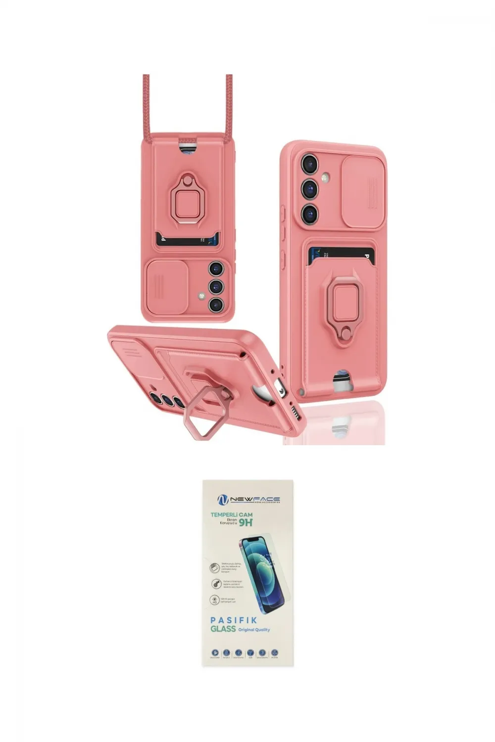 ieg™ Galaxy S23 FE Kılıf Vadi Form Prime - Şeffaf Pasifik Cam Ekran Koruyucu