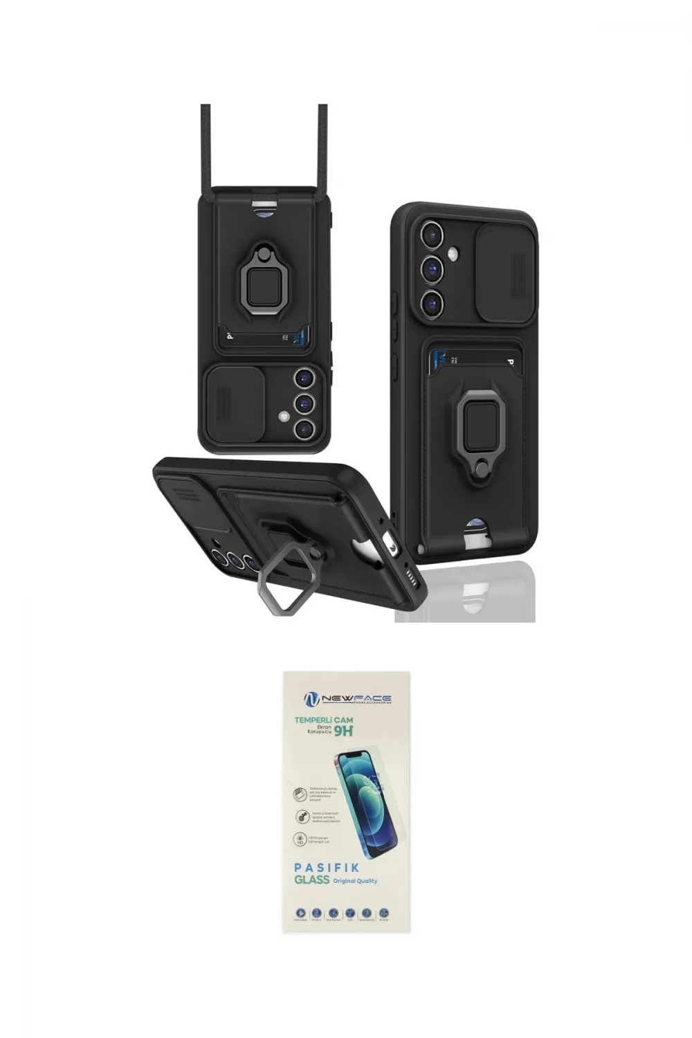 ieg™ Galaxy S23 FE Kılıf Vadi Form Prime - Şeffaf Pasifik Cam Ekran Koruyucu