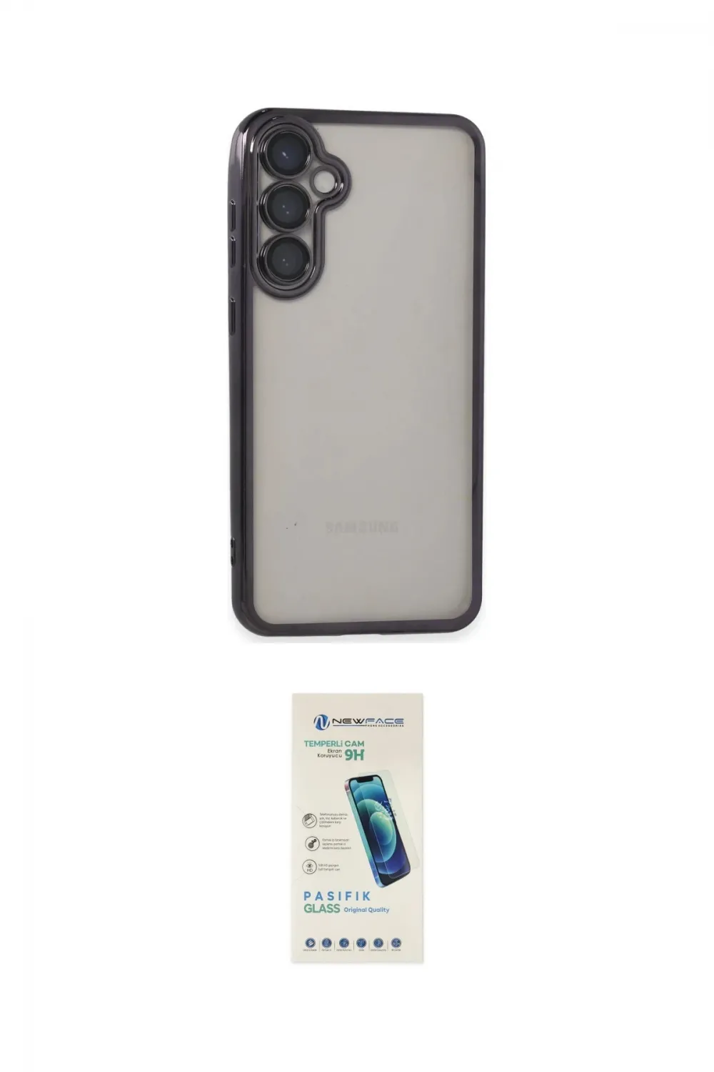 ieg™ Galaxy S23 FE Kılıf Vadi Minimal - Şeffaf Pasifik Cam Ekran Koruyucu