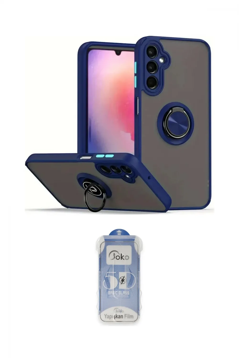 ieg™ Galaxy S23 FE Kılıf Yörünge Çizgi - Siyah Joko Magic 5D Cam