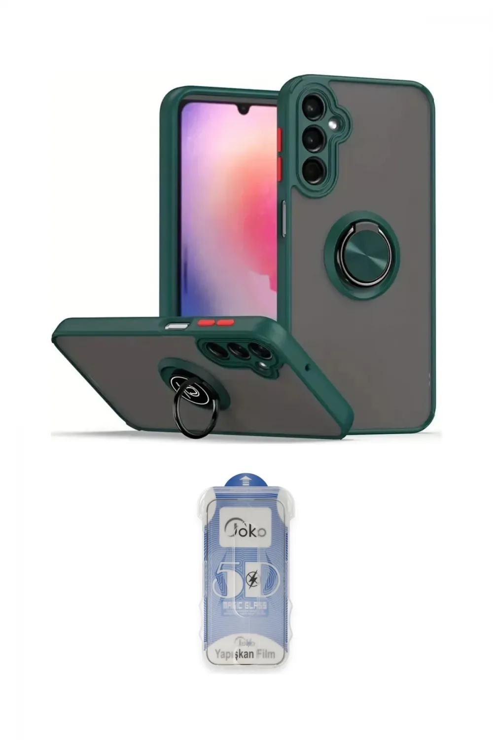 ieg™ Galaxy S23 FE Kılıf Yörünge Çizgi - Siyah Joko Magic 5D Cam