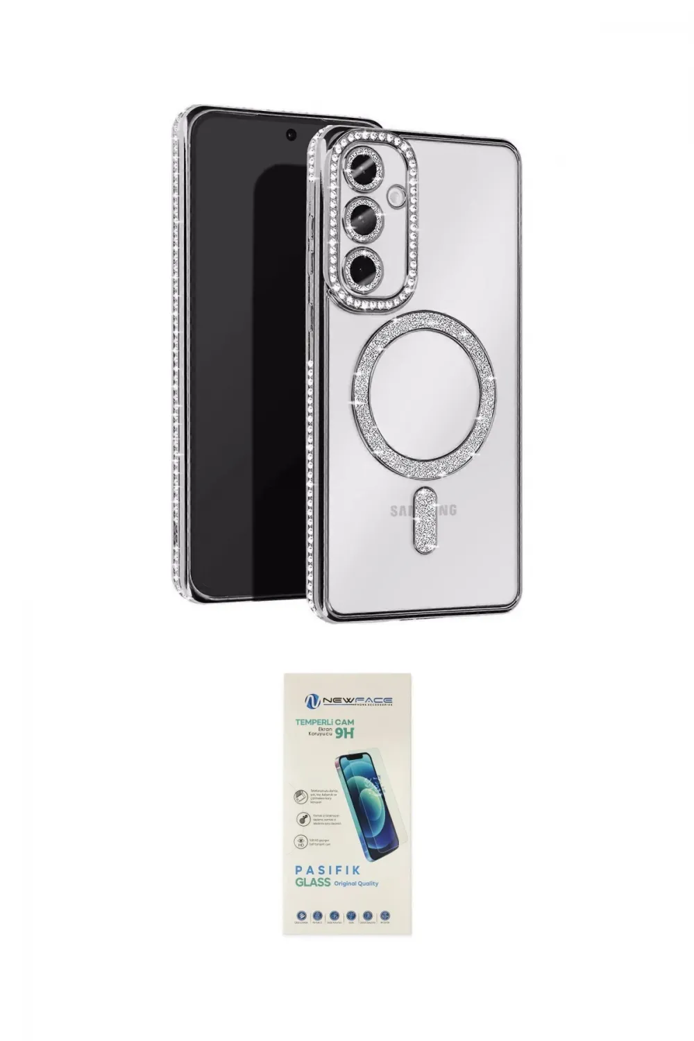 ieg™ Galaxy S23 FE Kılıf Zirve Doku Prime - Şeffaf Pasifik Cam Ekran Koruyucu
