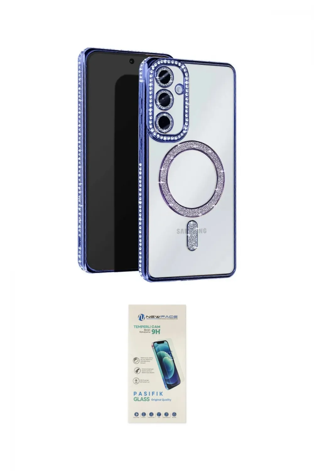 ieg™ Galaxy S23 FE Kılıf Zirve Doku Prime - Şeffaf Pasifik Cam Ekran Koruyucu