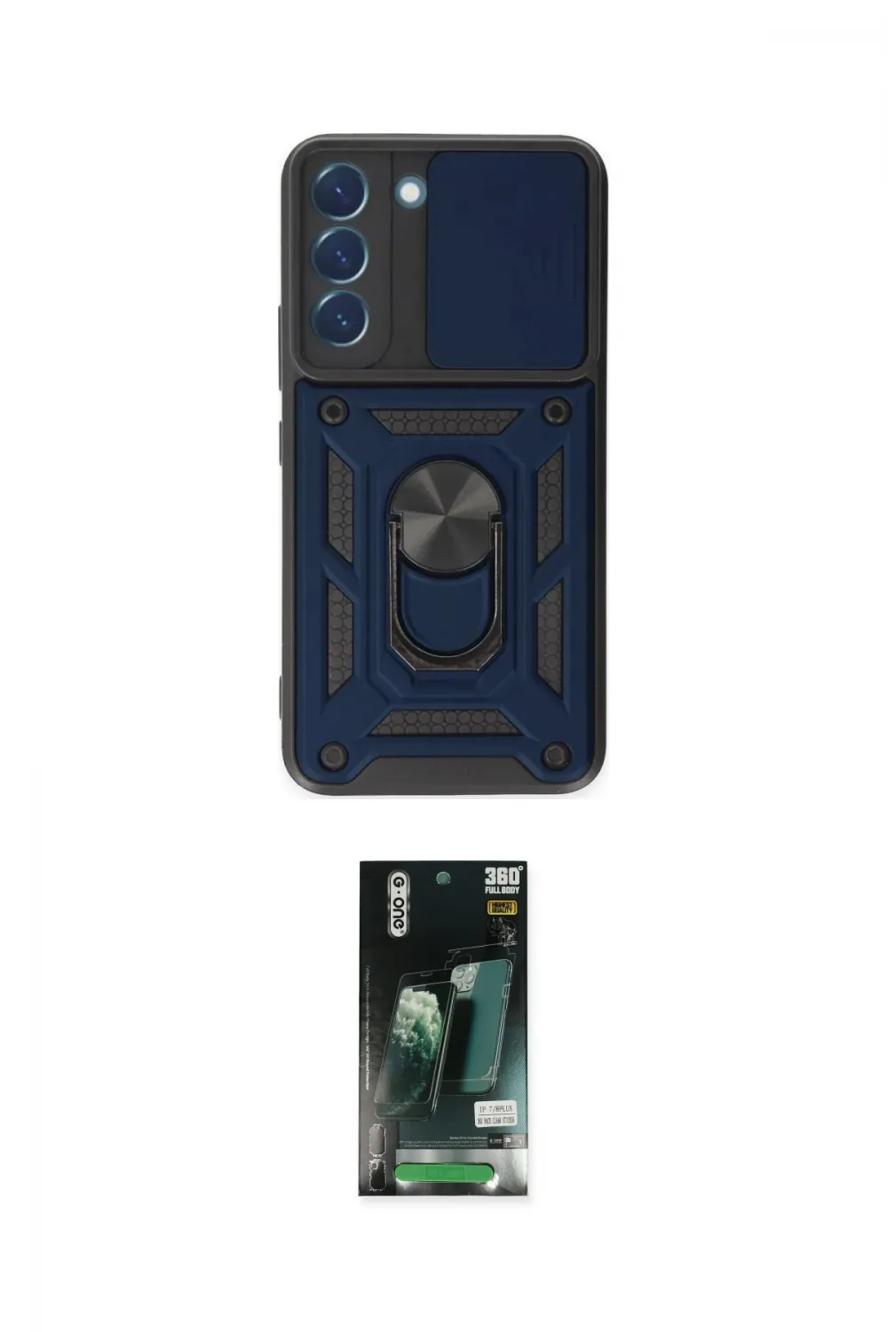 ieg™ Galaxy S23 Kılıf Ahenk Klasik - Siyah 360 Mat Full Body Arka Koruyucu
