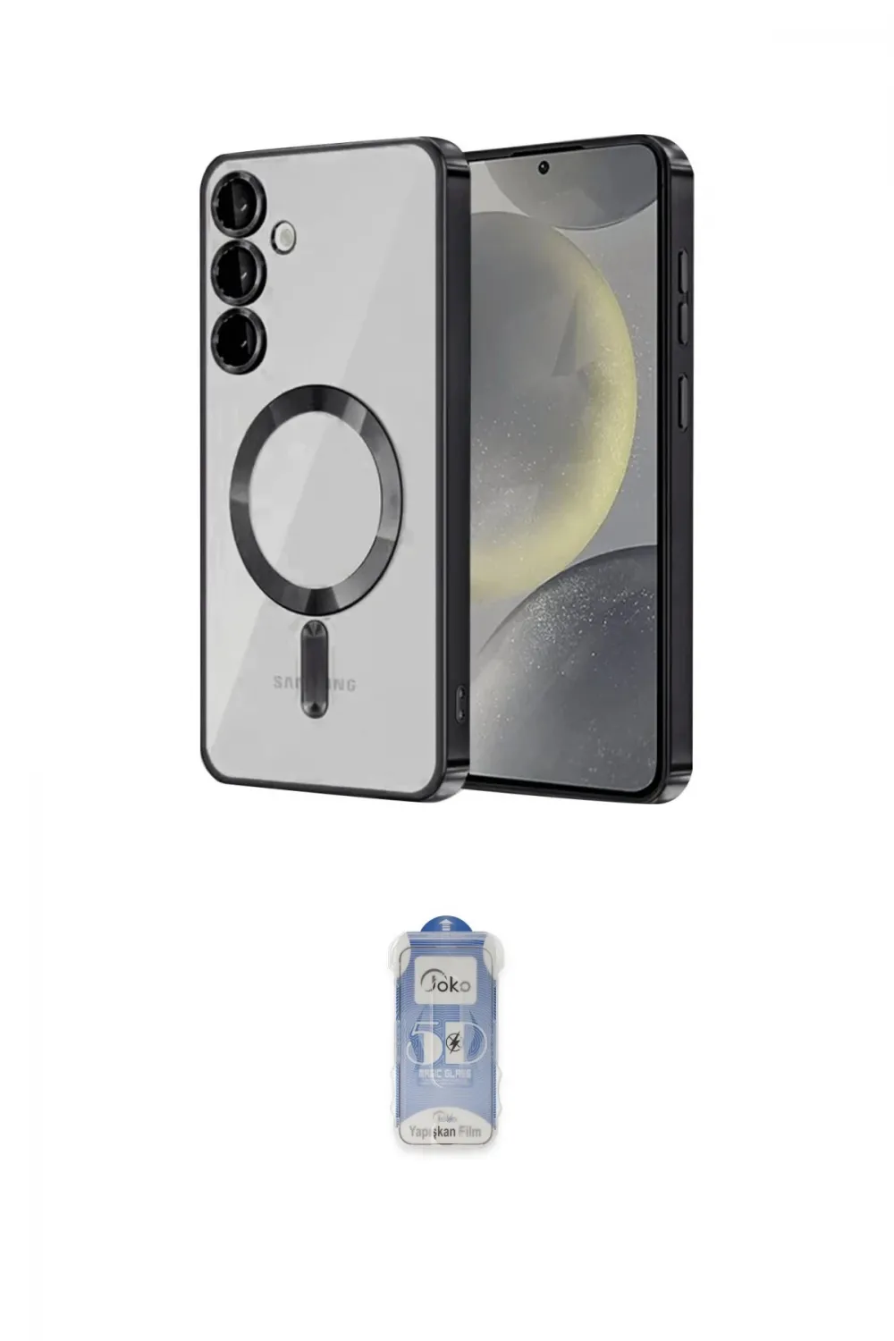 ieg™ Galaxy S23 Kılıf Nova Işık Özel Seri - Siyah Joko Magic 5D Cam