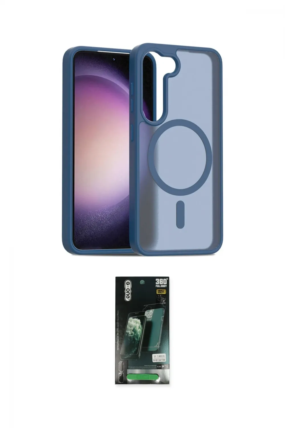 ieg™ Galaxy S23 Kılıf Siluet Minimal Prime - Şeffaf 360 Full Body Arka Koruyucu