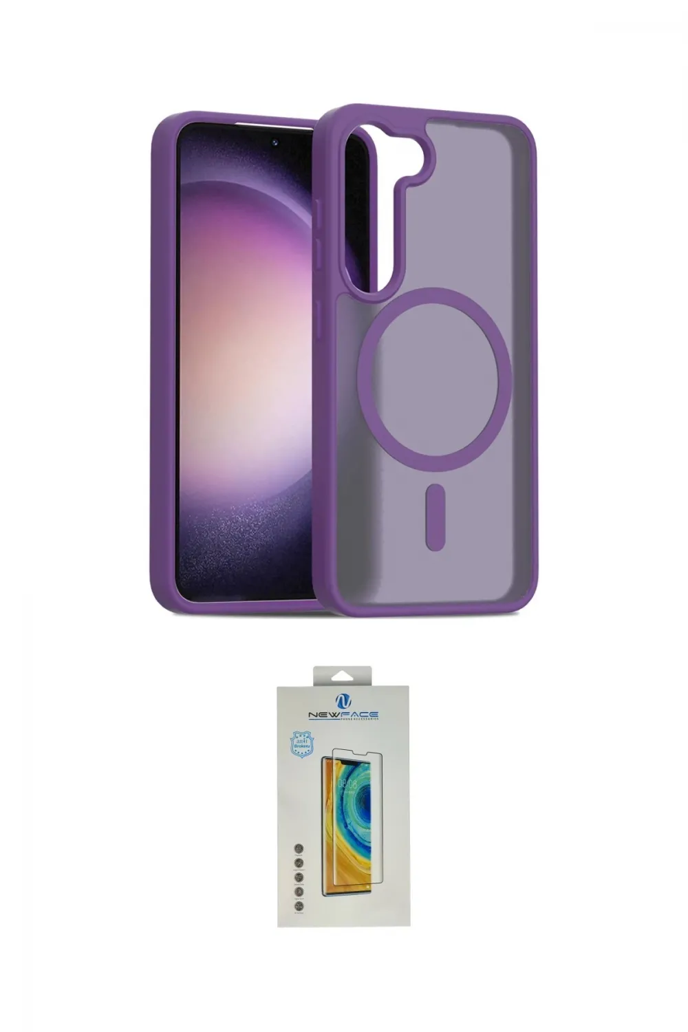 ieg™ Galaxy S23 Kılıf Siluet Minimal Prime - Şeffaf Polymer Nano Ekran Koruyucu
