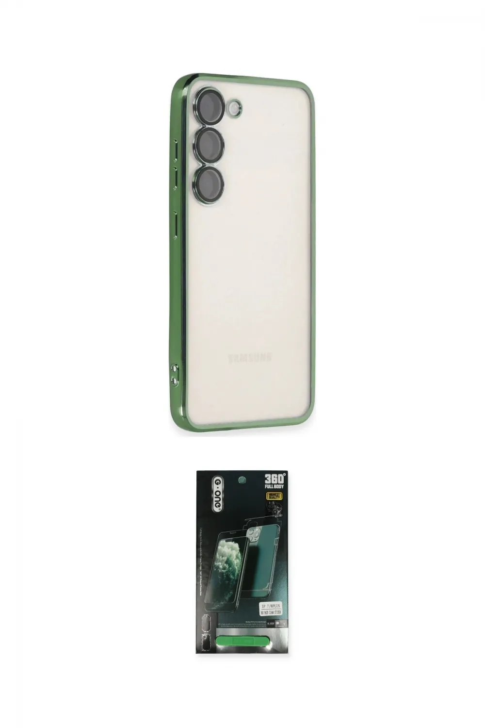 ieg™ Galaxy S23 Kılıf Vadi Minimal - Siyah 360 Mat Full Body Arka Koruyucu