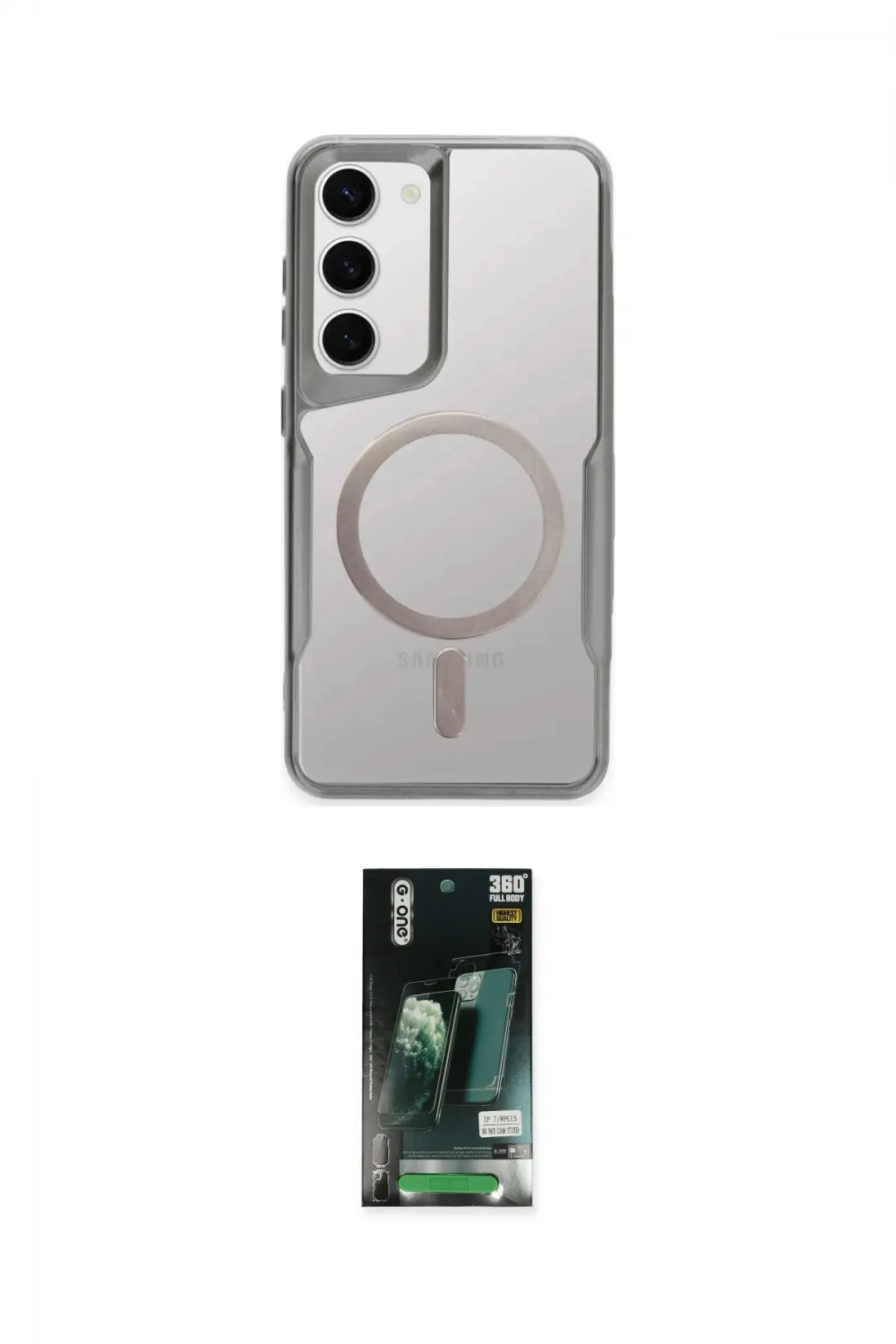 ieg™ Galaxy S23 Kılıf Yadigar Klasik Özel Seri - Şeffaf 360 Full Body Arka Koruyucu