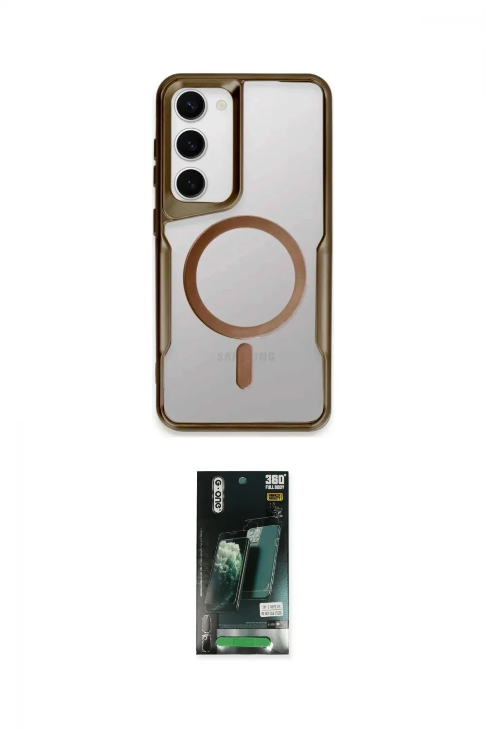 ieg™ Galaxy S23 Kılıf Yadigar Klasik Özel Seri - Şeffaf 360 Full Body Arka Koruyucu