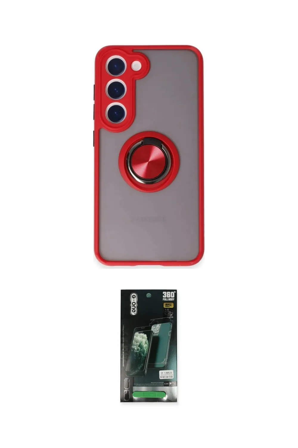 ieg™ Galaxy S23 Kılıf Yörünge Çizgi - Şeffaf 360 Full Body Arka Koruyucu