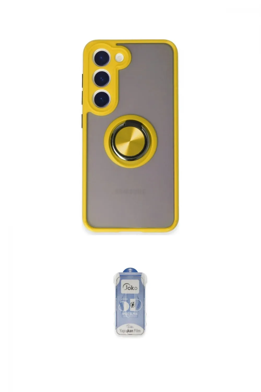 ieg™ Galaxy S23 Kılıf Yörünge Çizgi - Siyah Joko Magic 5D Cam
