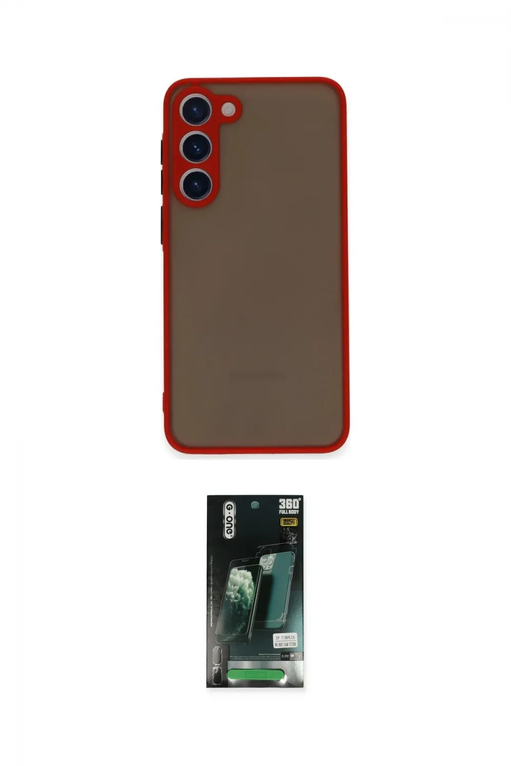 ieg™ Galaxy S23 Plus Kılıf Ahenk Çizgi Serisi - Şeffaf 360 Full Body Arka Koruyucu