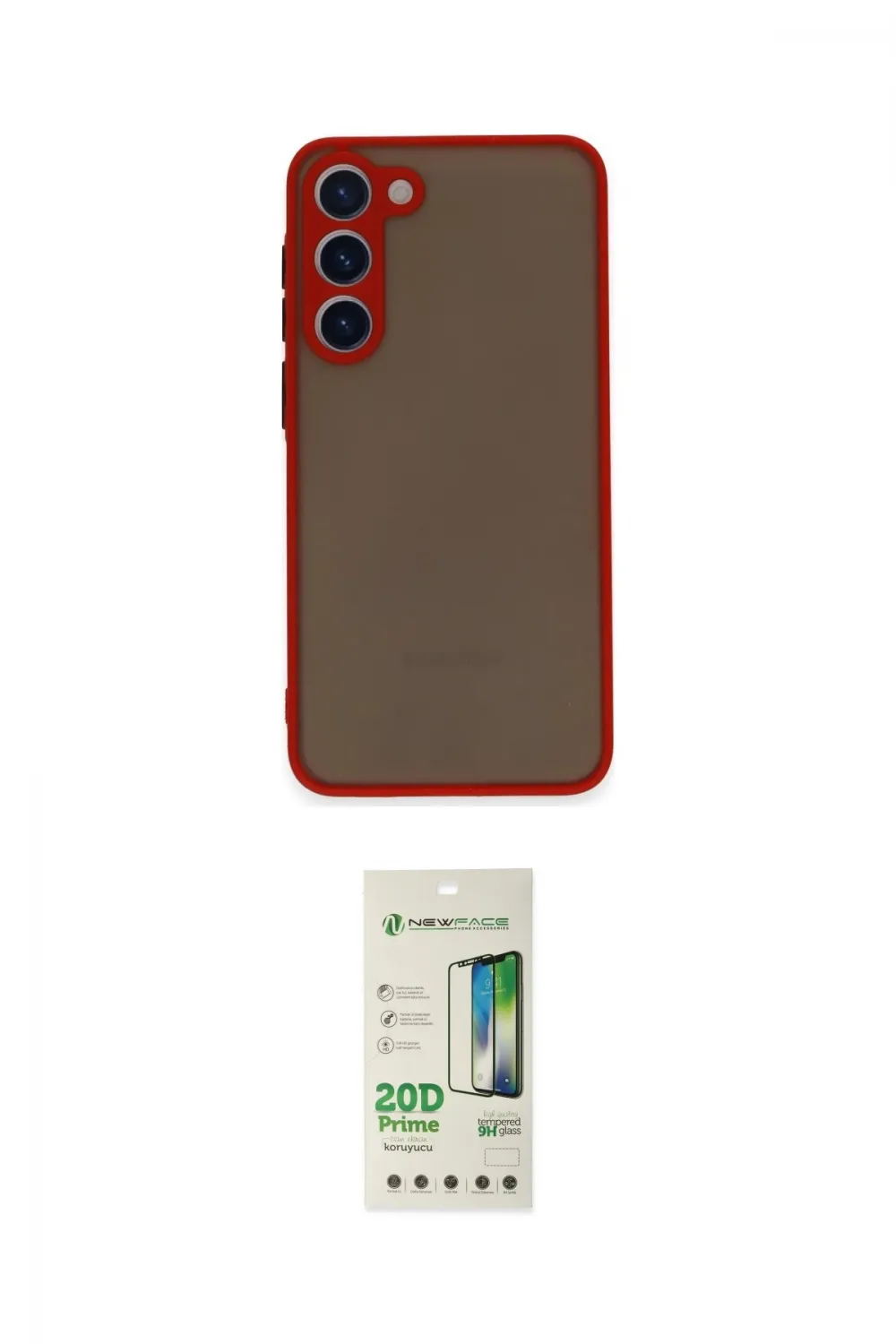 ieg™ Galaxy S23 Plus Kılıf Ahenk Çizgi Serisi - Siyah 20D Premium Cam Ekran Koruyucu