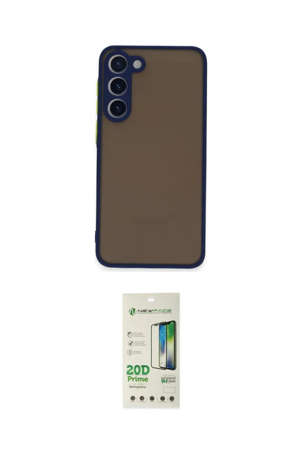 ieg™ Galaxy S23 Plus Kılıf Ahenk Çizgi Serisi - Siyah 20D Premium Cam Ekran Koruyucu