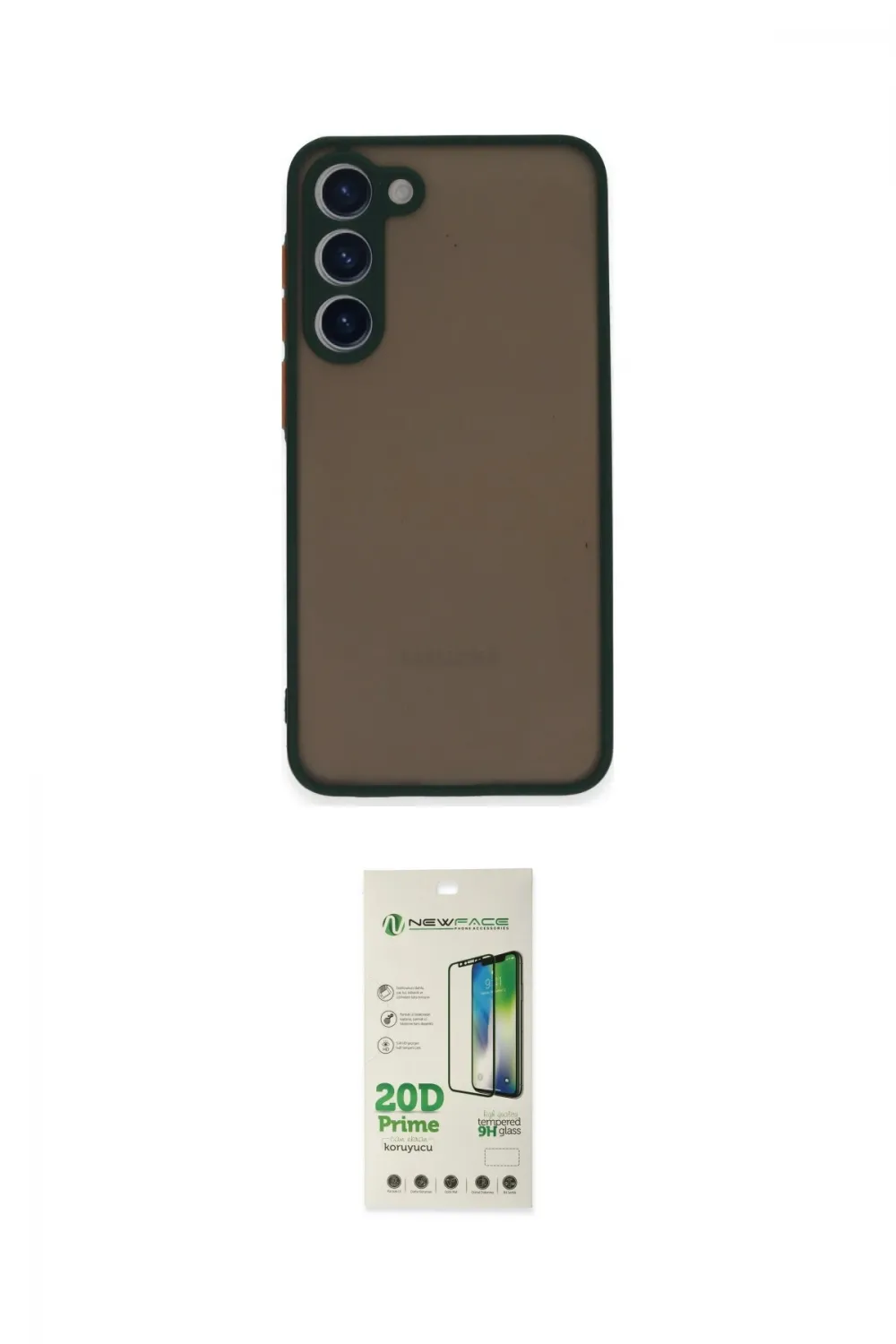 ieg™ Galaxy S23 Plus Kılıf Ahenk Çizgi Serisi - Siyah 20D Premium Cam Ekran Koruyucu