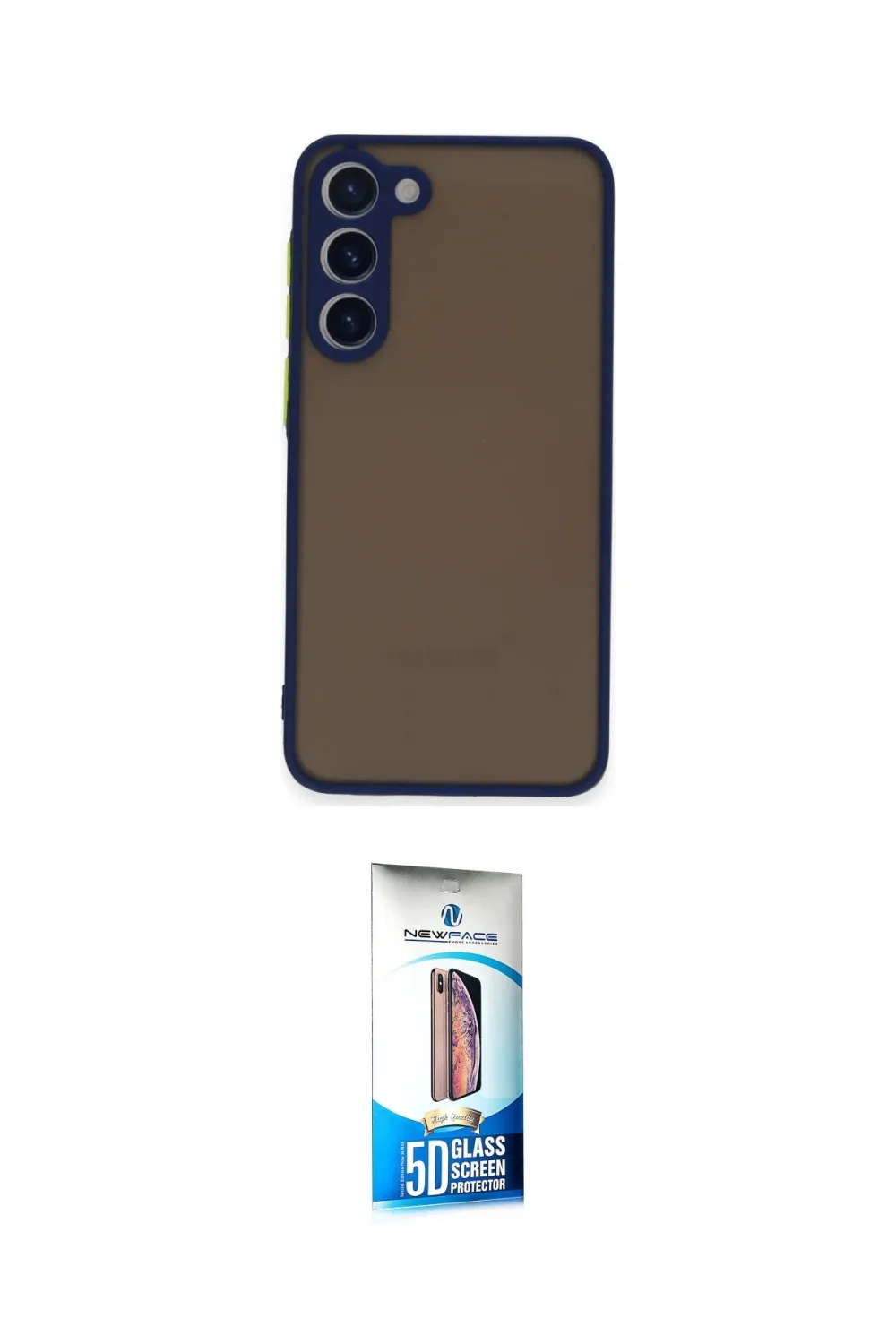 ieg™ Galaxy S23 Plus Kılıf Ahenk Çizgi Serisi - Siyah 5D Eko Cam Ekran Koruyucu