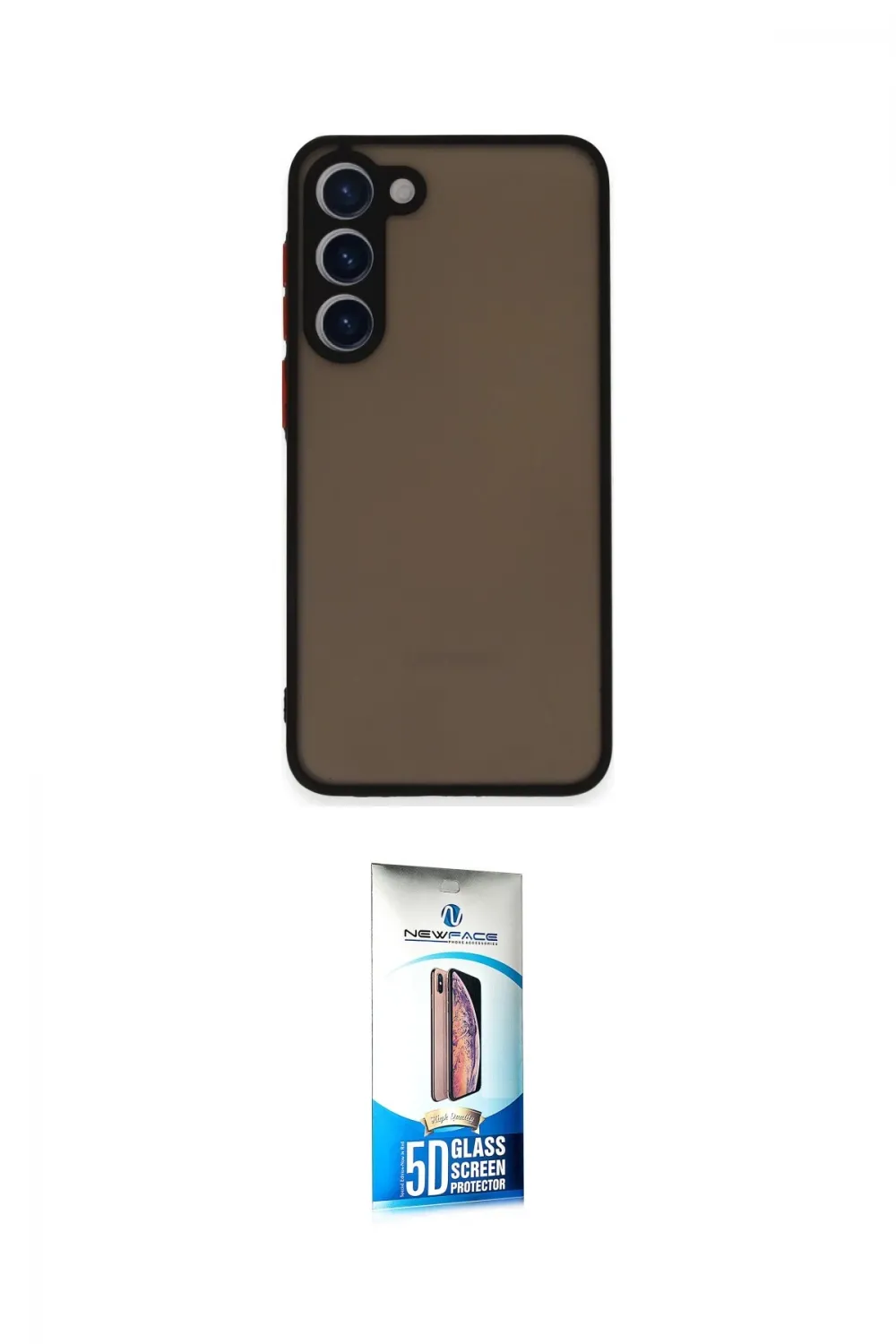 ieg™ Galaxy S23 Plus Kılıf Ahenk Çizgi Serisi - Siyah 5D Eko Cam Ekran Koruyucu