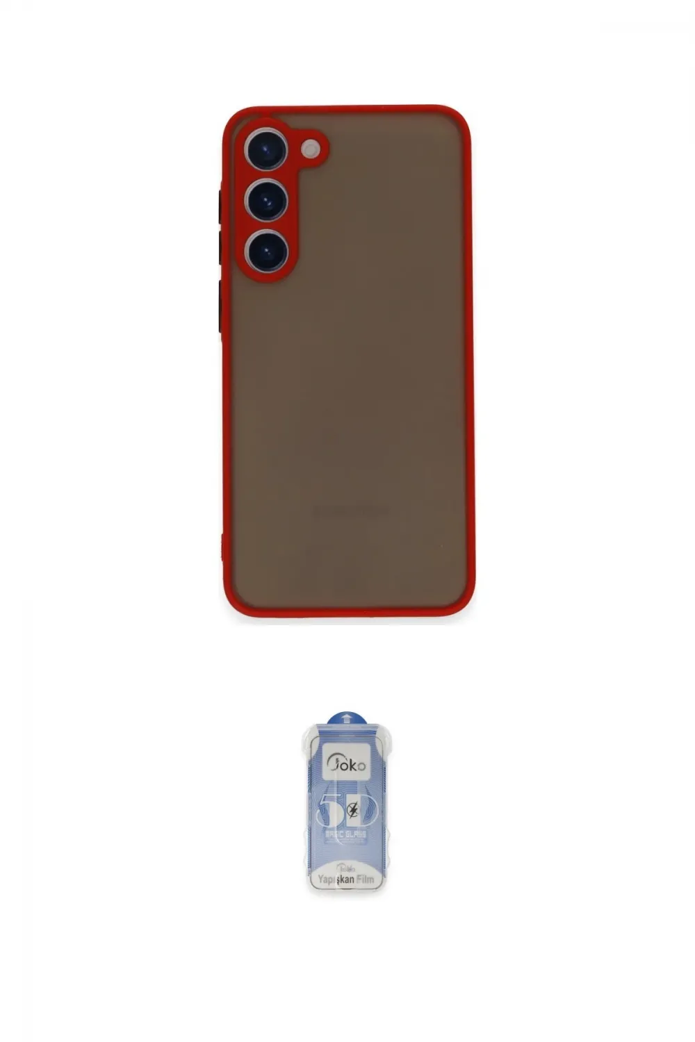 ieg™ Galaxy S23 Plus Kılıf Ahenk Çizgi Serisi - Siyah Joko Magic 5D Cam