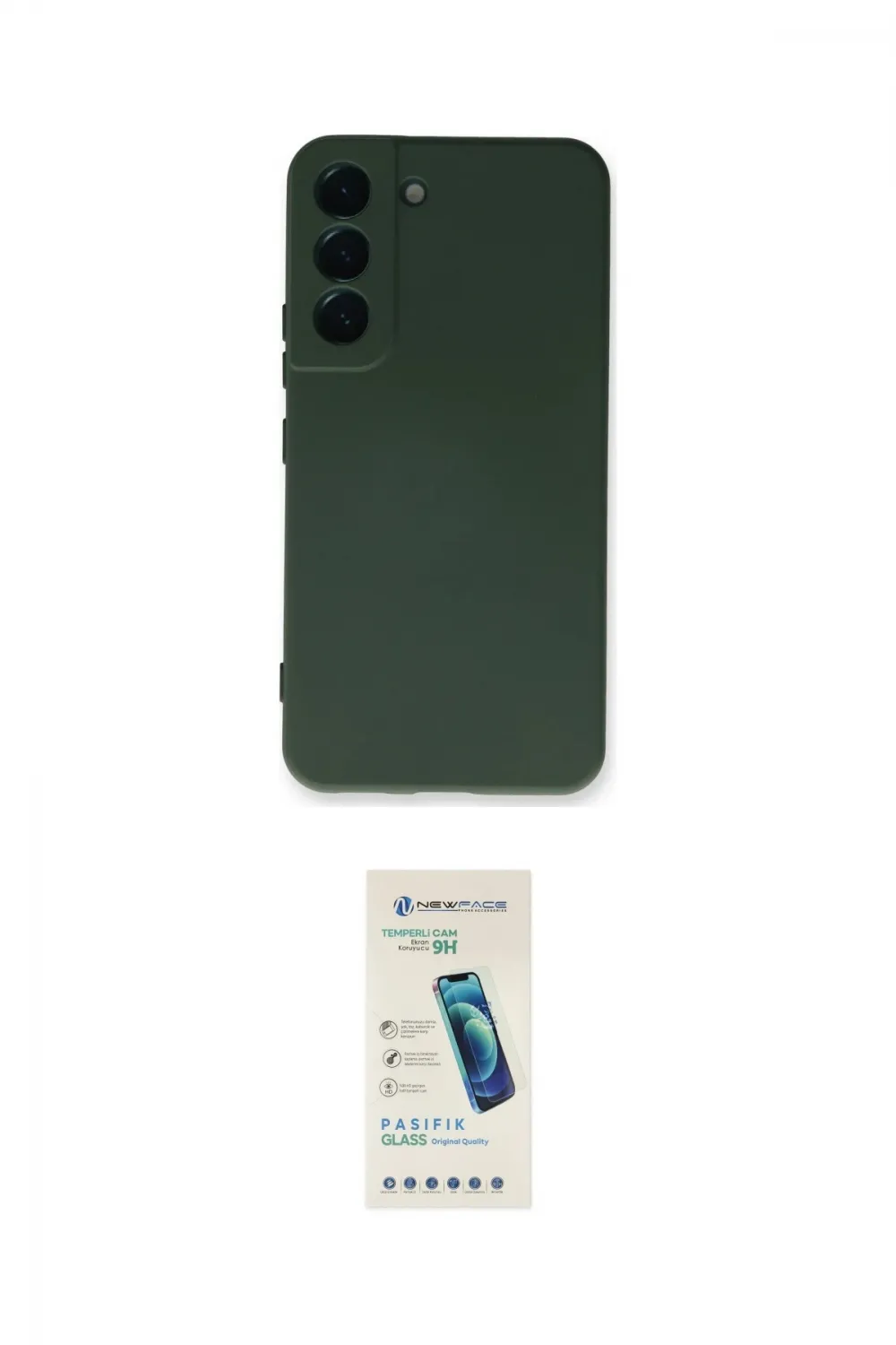 ieg™ Galaxy S23 Plus Kılıf Ahenk Serisi - Şeffaf Pasifik Cam Ekran Koruyucu