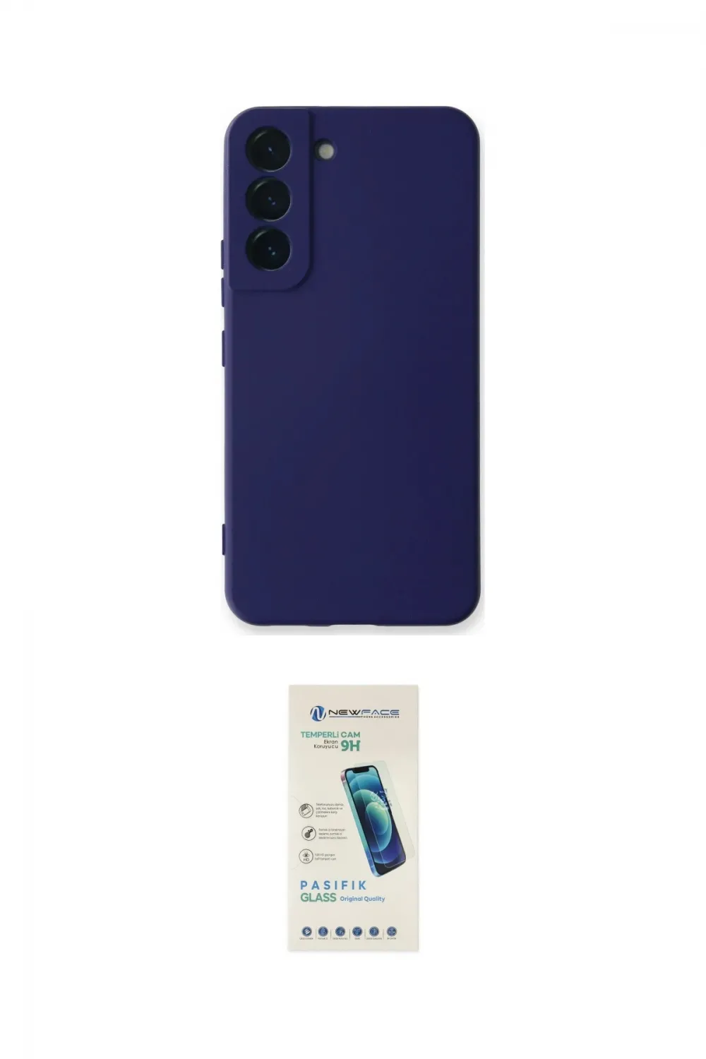 ieg™ Galaxy S23 Plus Kılıf Ahenk Serisi - Şeffaf Pasifik Cam Ekran Koruyucu