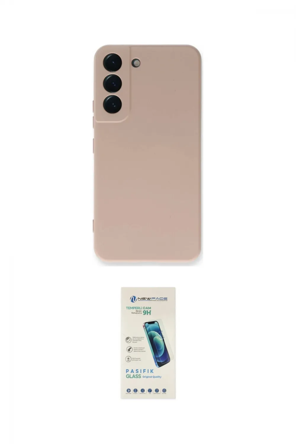 ieg™ Galaxy S23 Plus Kılıf Ahenk Serisi - Şeffaf Pasifik Cam Ekran Koruyucu