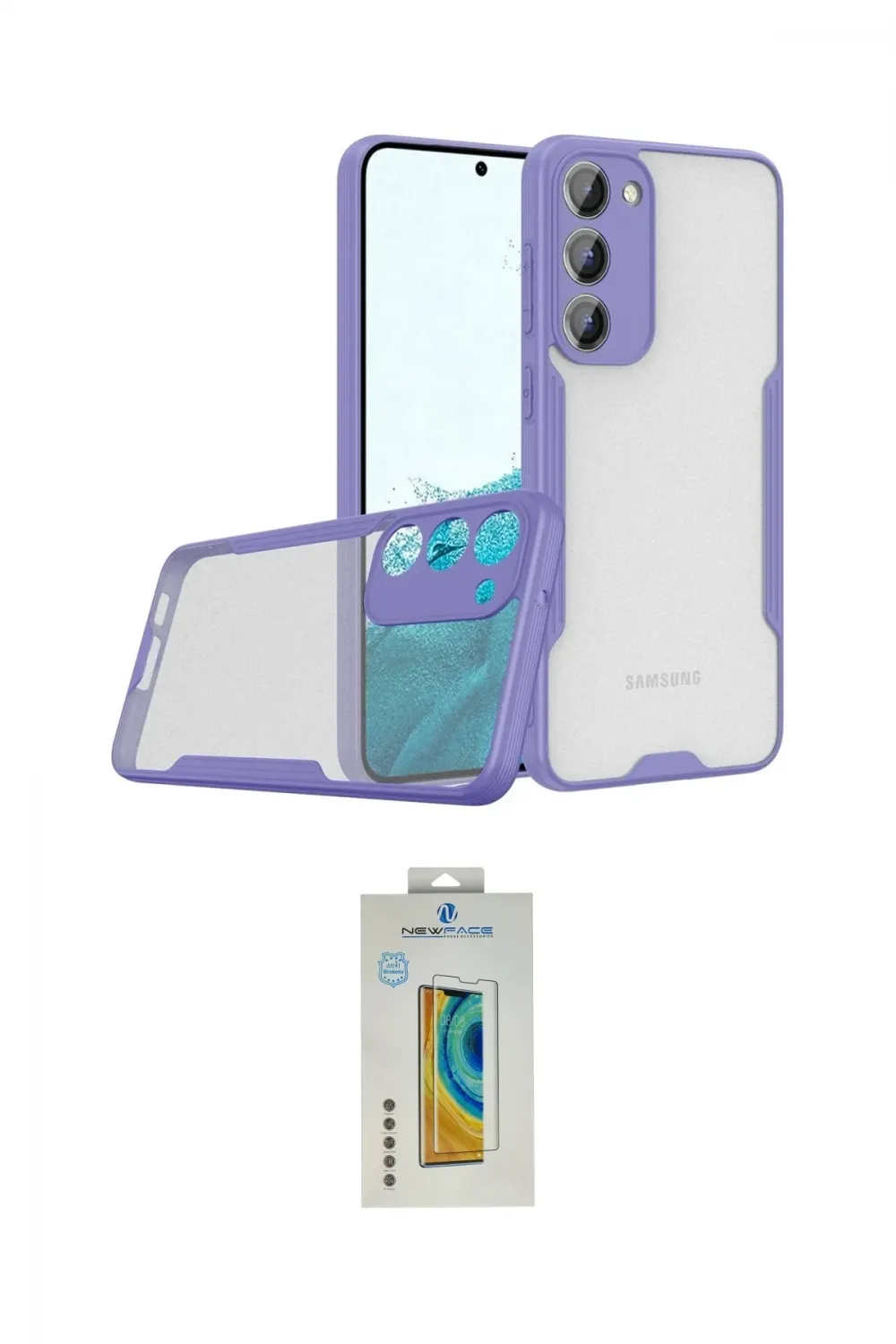 ieg™ Galaxy S23 Plus Kılıf Atlas Asil Serisi - Şeffaf Polymer Nano Ekran Koruyucu
